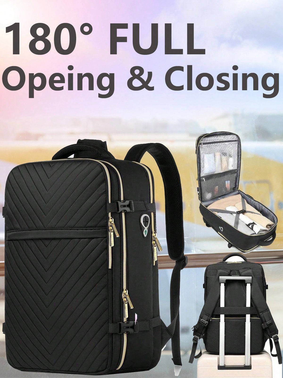Travel Backpack Anti Theft - Großer Reise-Rucksack - Flugtauglicher, wasserdichter, diebstahlsicherer