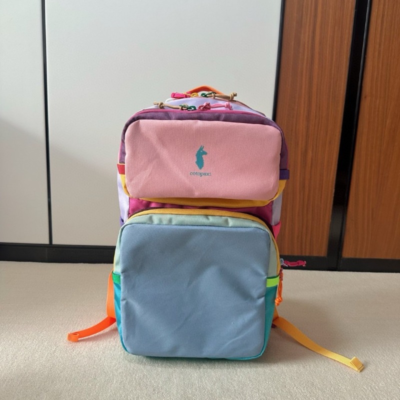 Canvas Backpack Casual - Dopamine Color Block Rucksack, leichter Nylon-Unisex-Tagesrucksack,