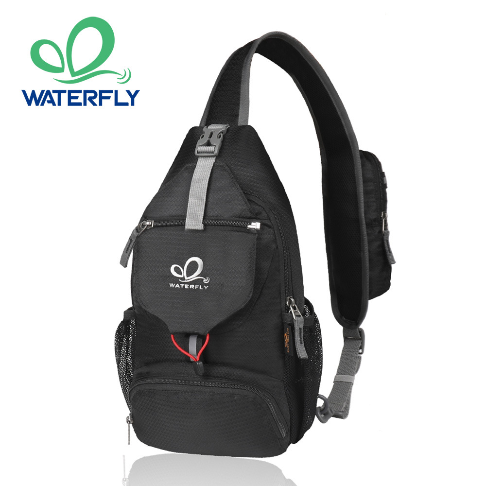 Sling Backpack Shoulder - WATERFLY Brusttasche Schultertasche Kleine Umhängetasche Sling